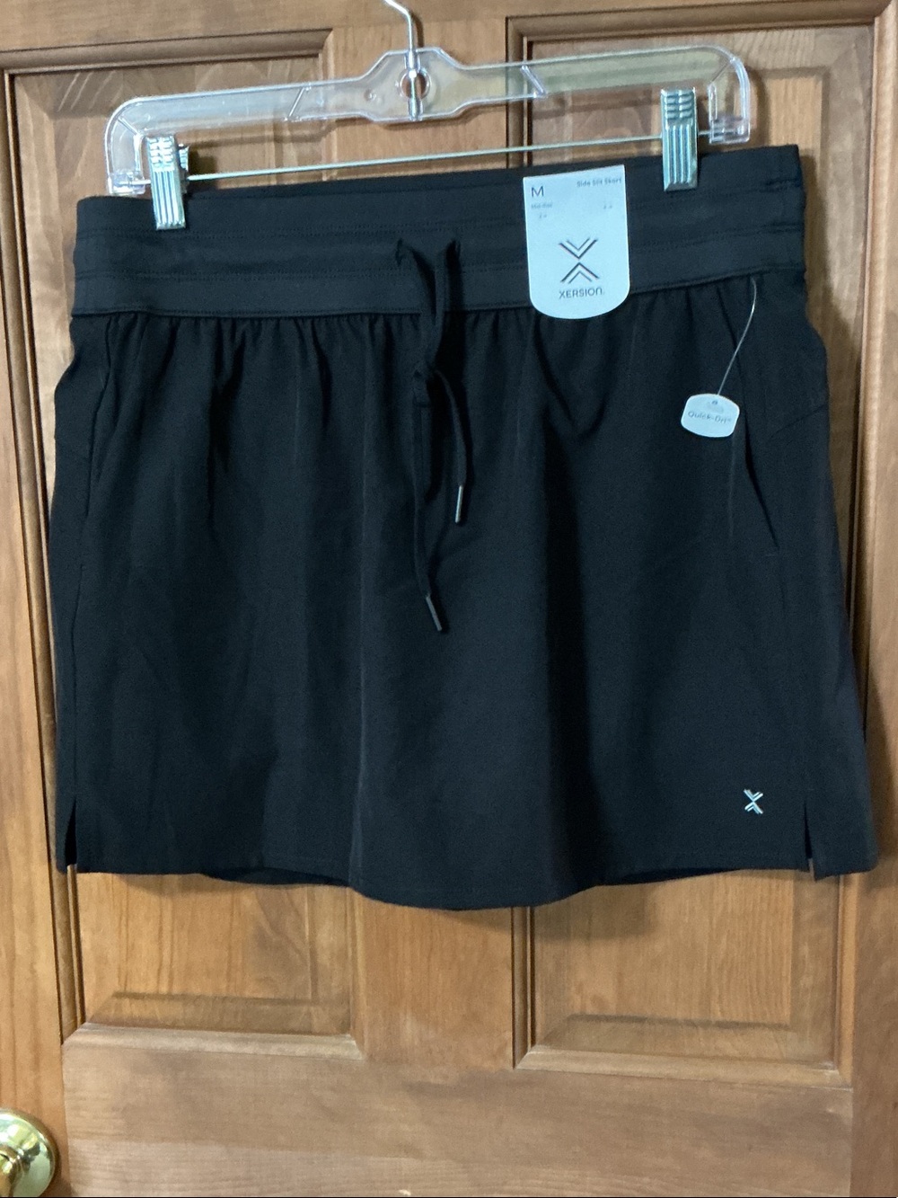 Xersion Black Athletic Skirt with Drawstring Waist